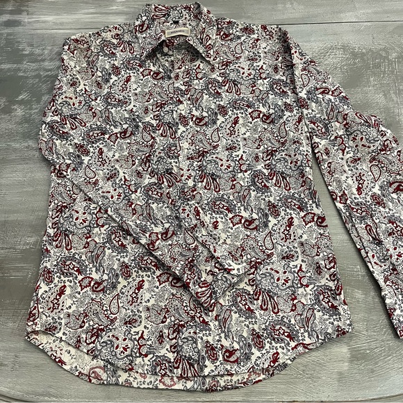 Kieanzo Men’s paisley print Shirt , Sz 16,1/2 - Picture 3 of 7